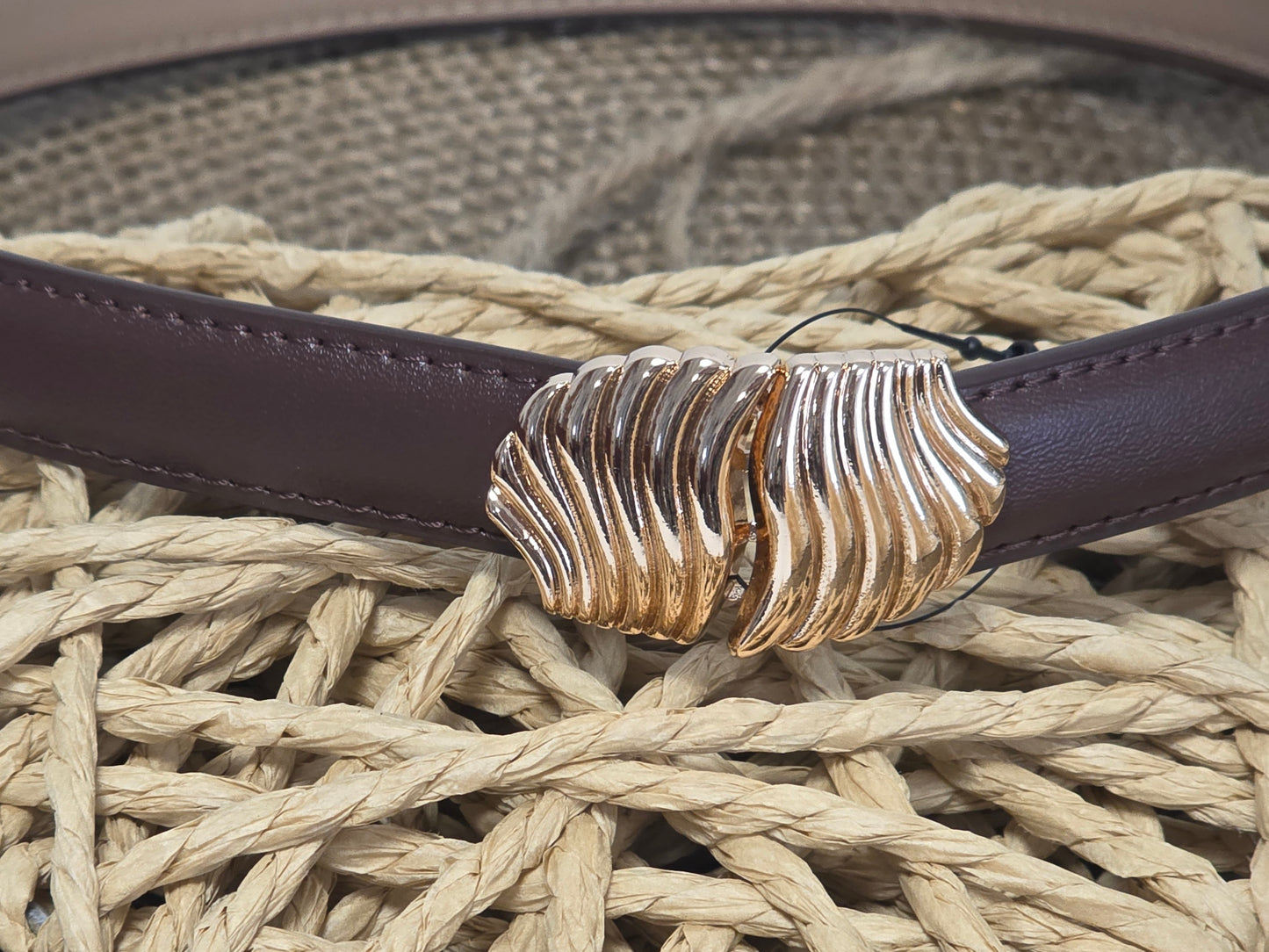 Ceinture Croûte de Cuir Marron