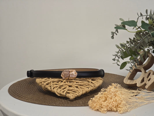 Ceinture Croûte de Cuir Noir