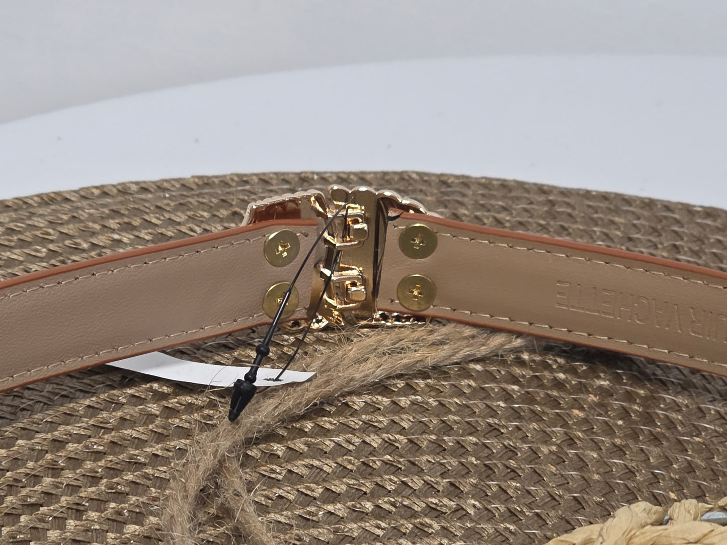 Ceinture Croûte de Cuir Camel