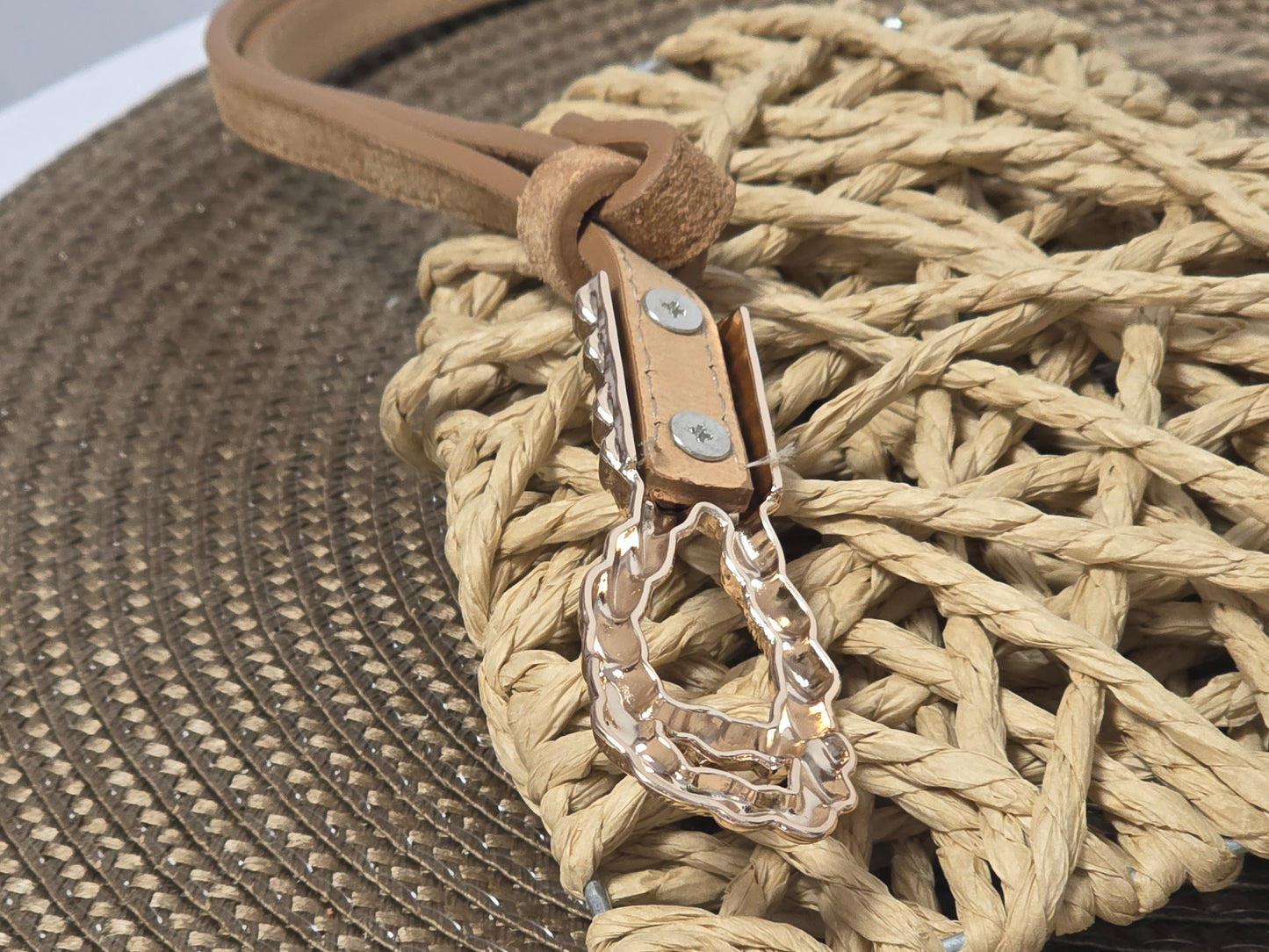 Ceinture Croûte de Cuir Taupe