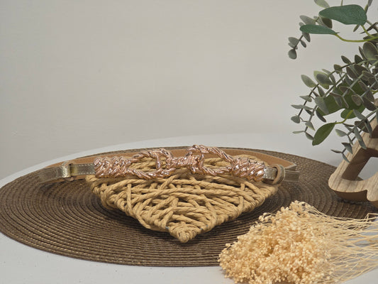 Ceinture Croûte de Cuir Doré