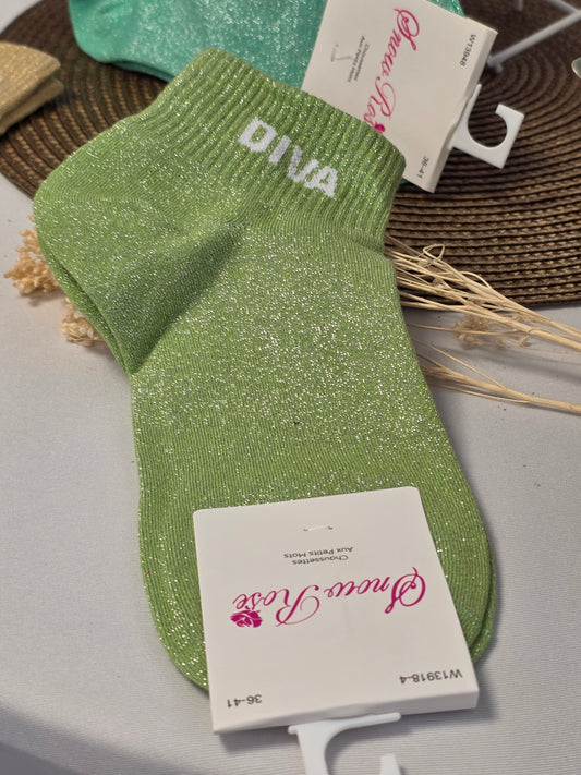 Diva Glitter Socks Trio Set