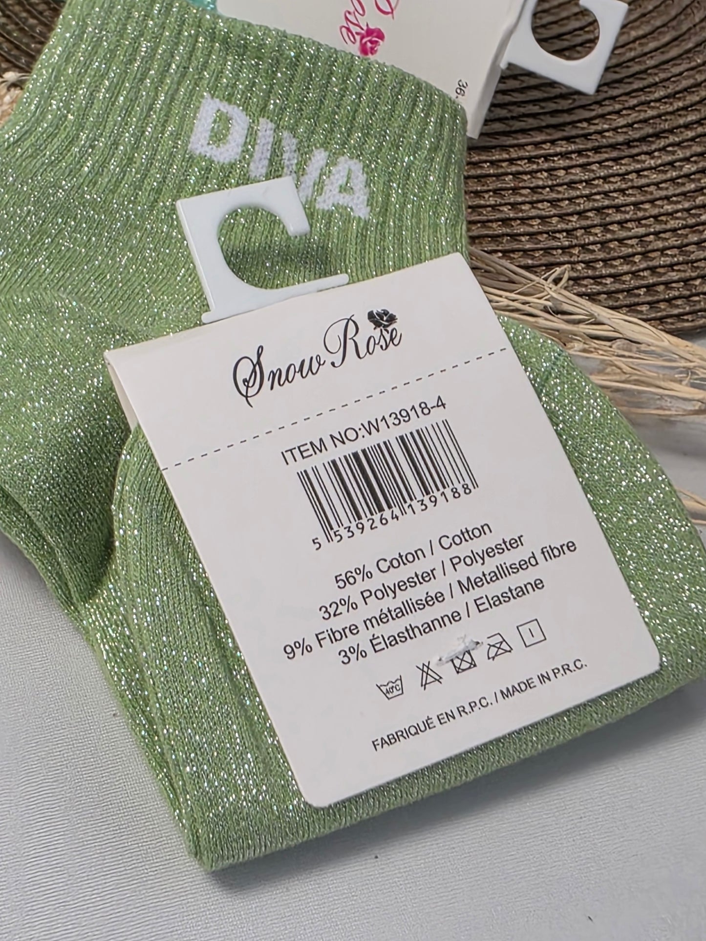 Diva Glitter Socks Trio Set