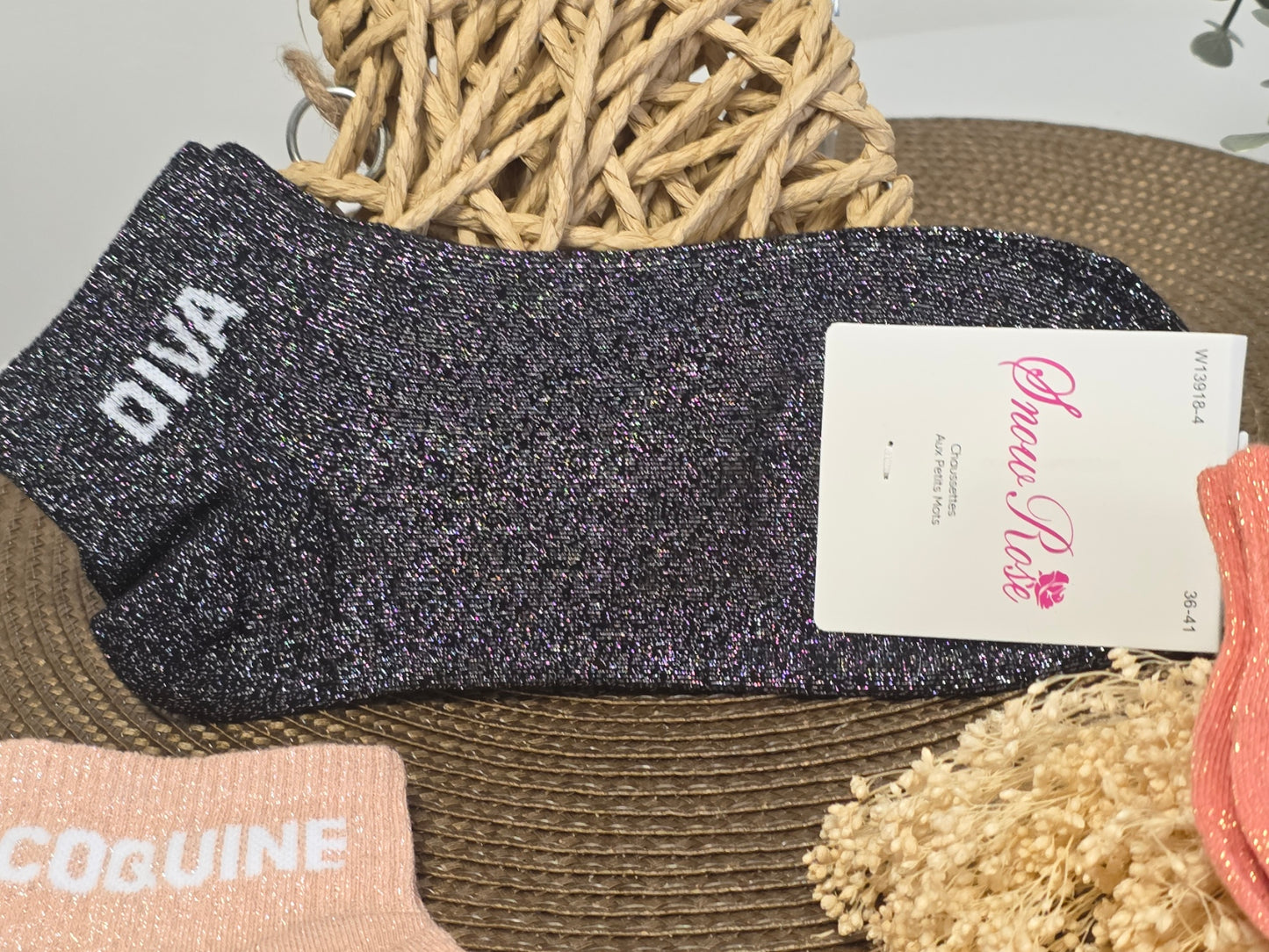 Naughty Glittery Socks Trio Set