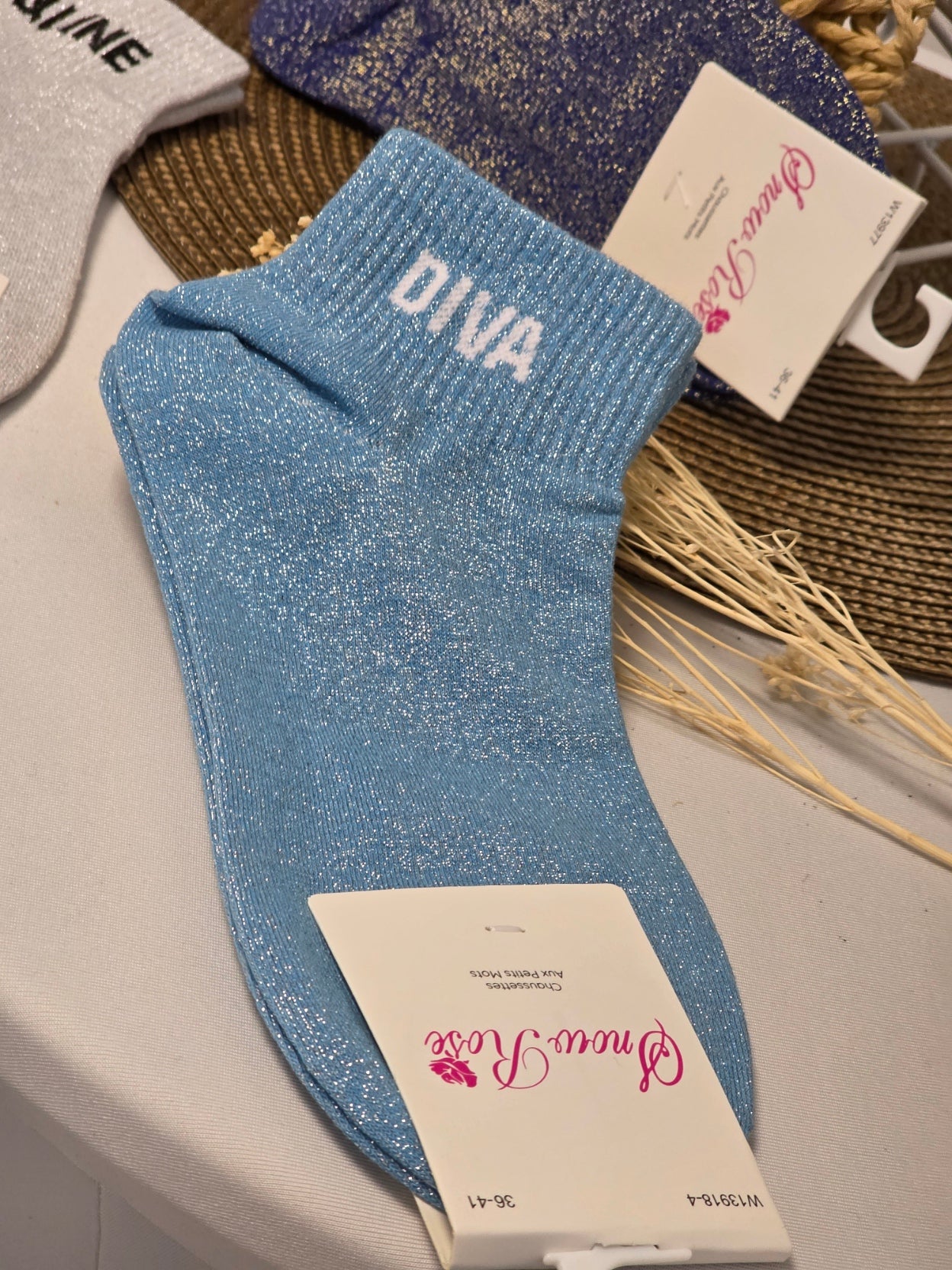 Diva Glitter Socks Trio Set