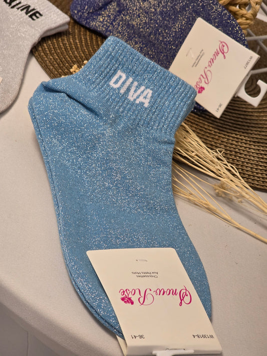 Diva Glitter Socks Trio Set