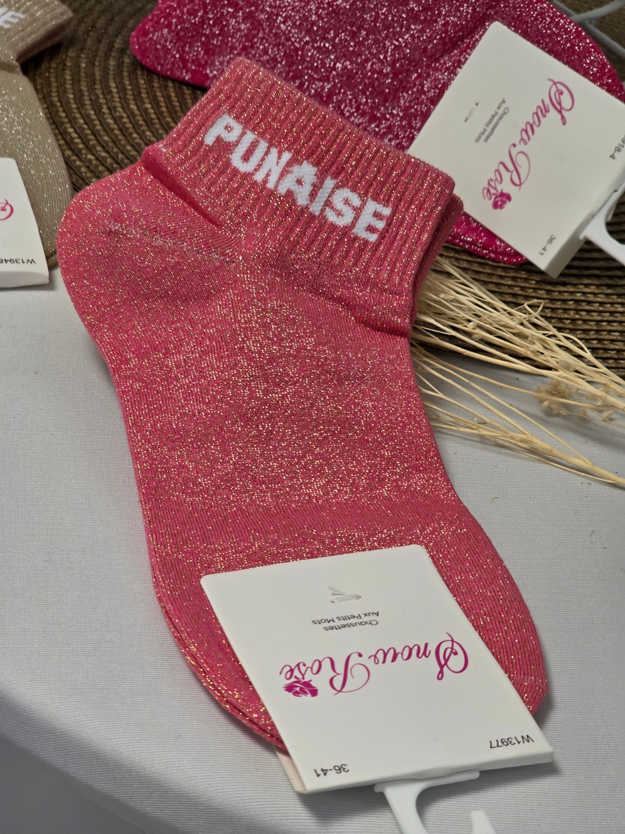 Trio Box Set of Glittery Pin Socks