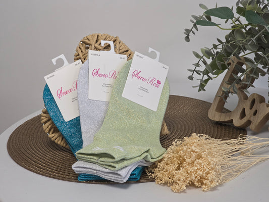 Trio Box Set of Glittery Pin Socks