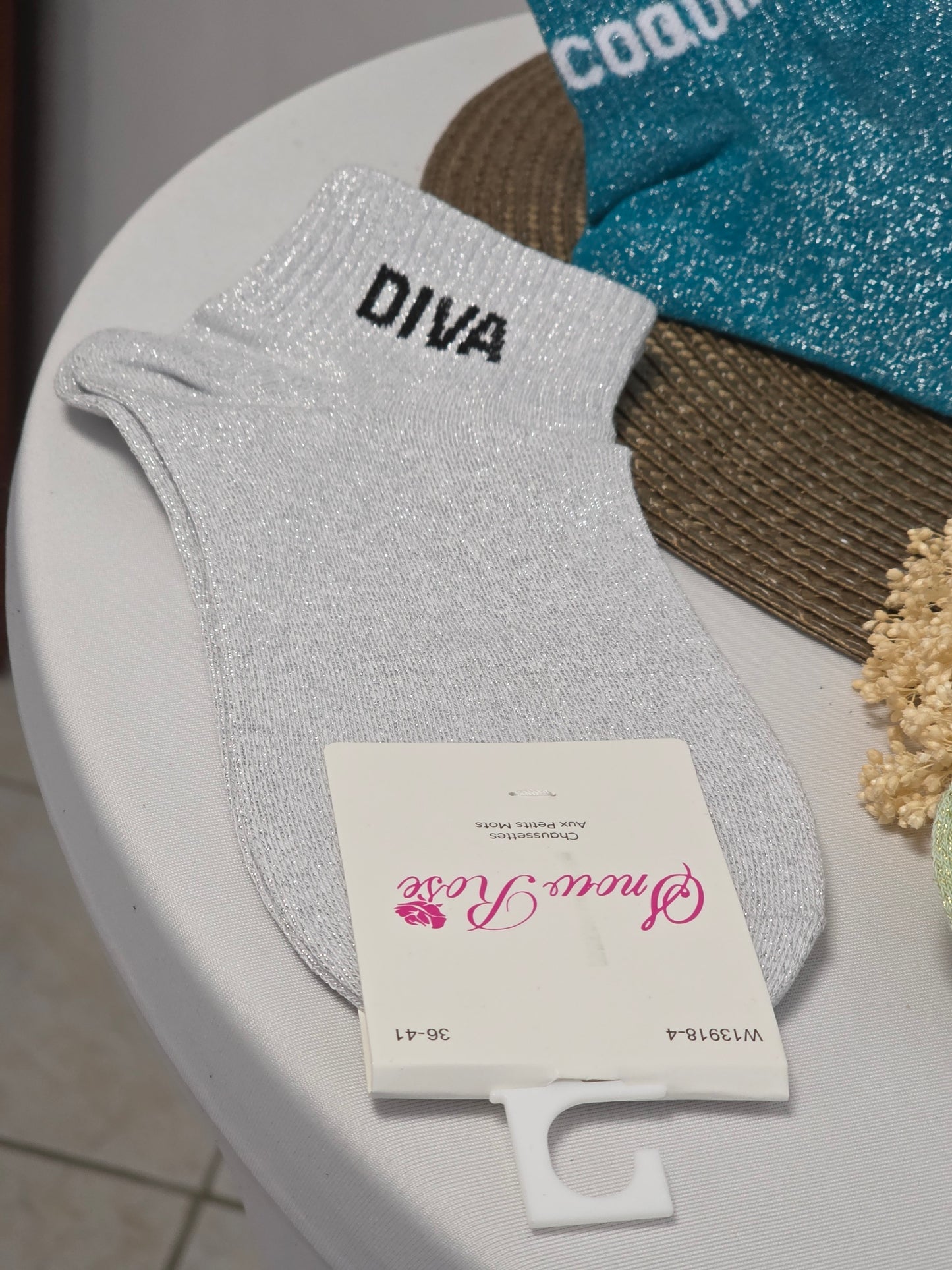 Trio Box Set of Glittery Pin Socks