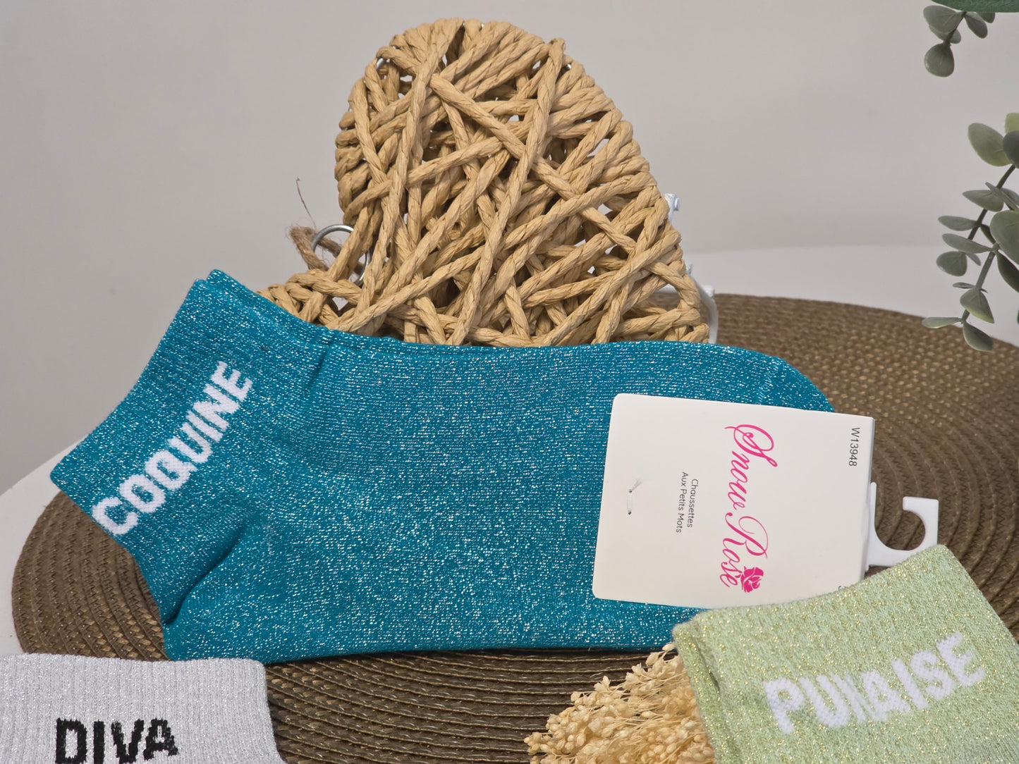 Trio Box Set of Glittery Pin Socks