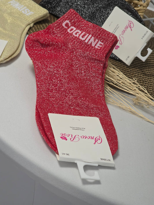 Naughty Glittery Socks Trio Set