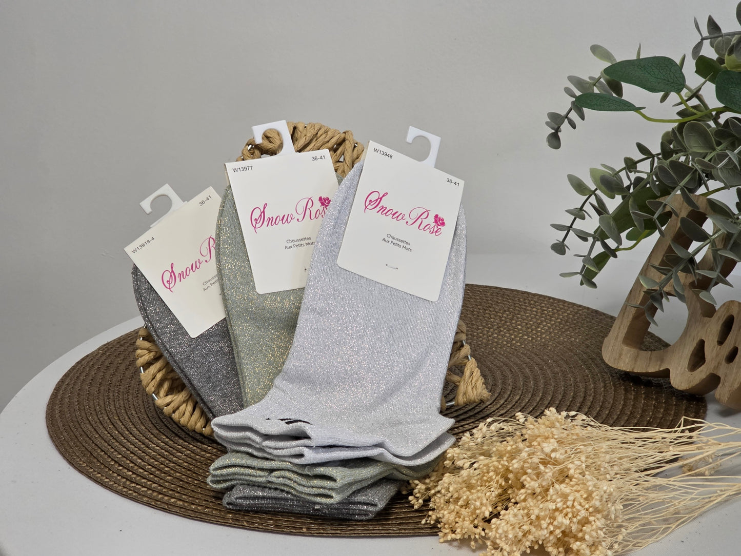 Naughty Glittery Socks Trio Set