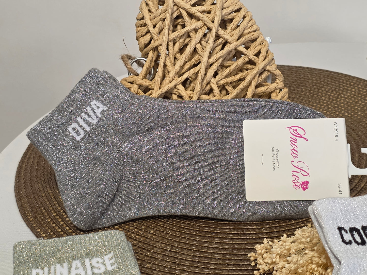 Naughty Glittery Socks Trio Set