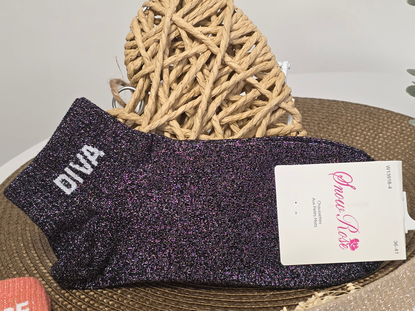 Coffret Trio Socquettes Pailletées Punaise