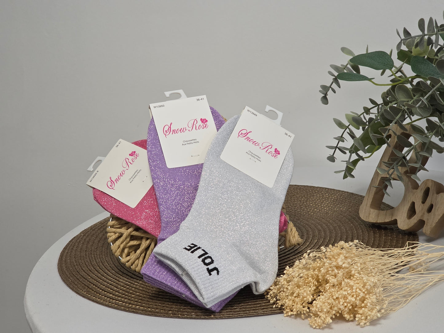 Jolie Glittery Socks Trio Set