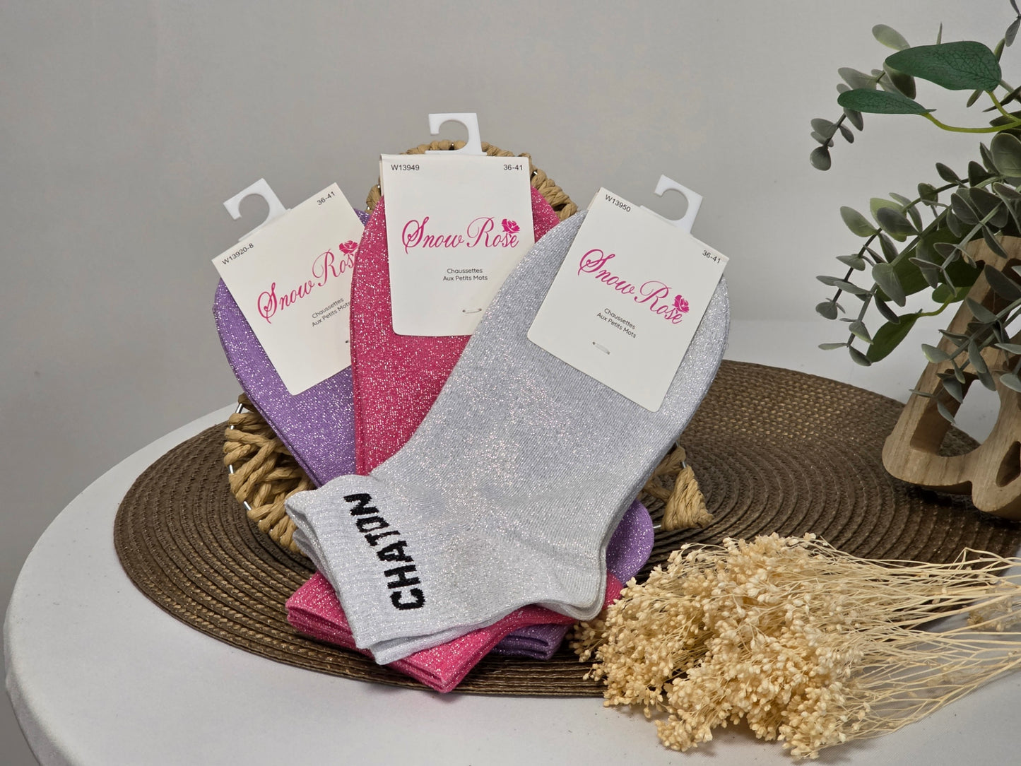 Kitten Glitter Socks Trio Set