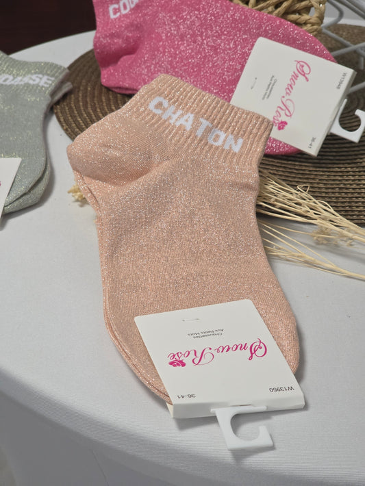 Kitten Glitter Socks Trio Set