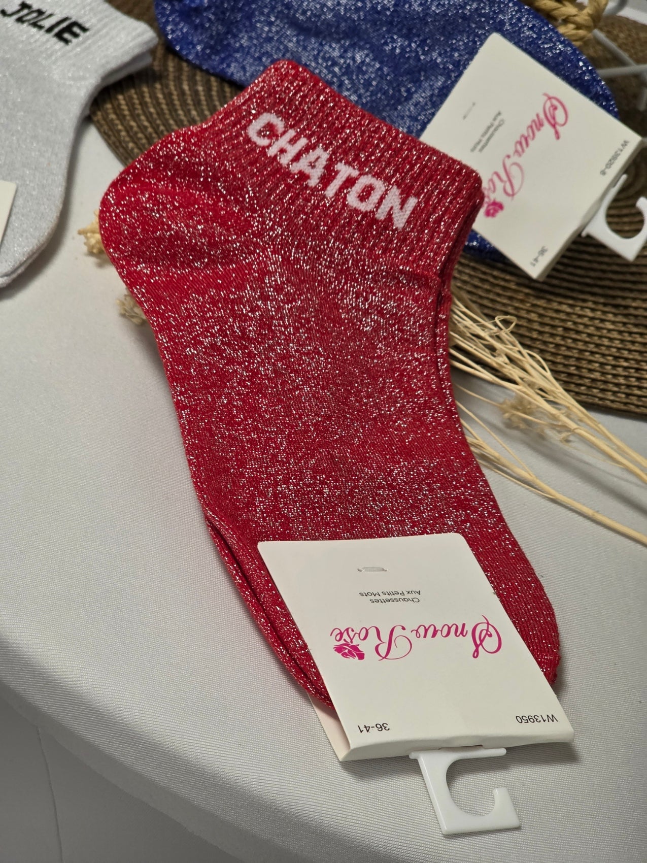 Kitten Glitter Socks Trio Set