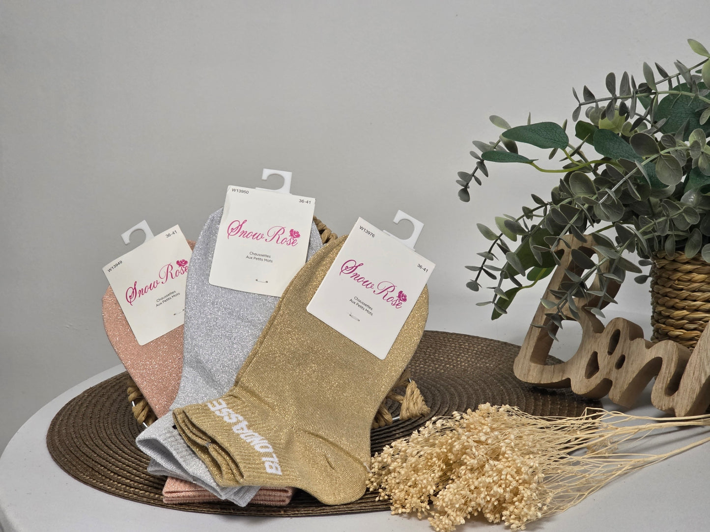 Blondasse Glittery Socks Trio Set