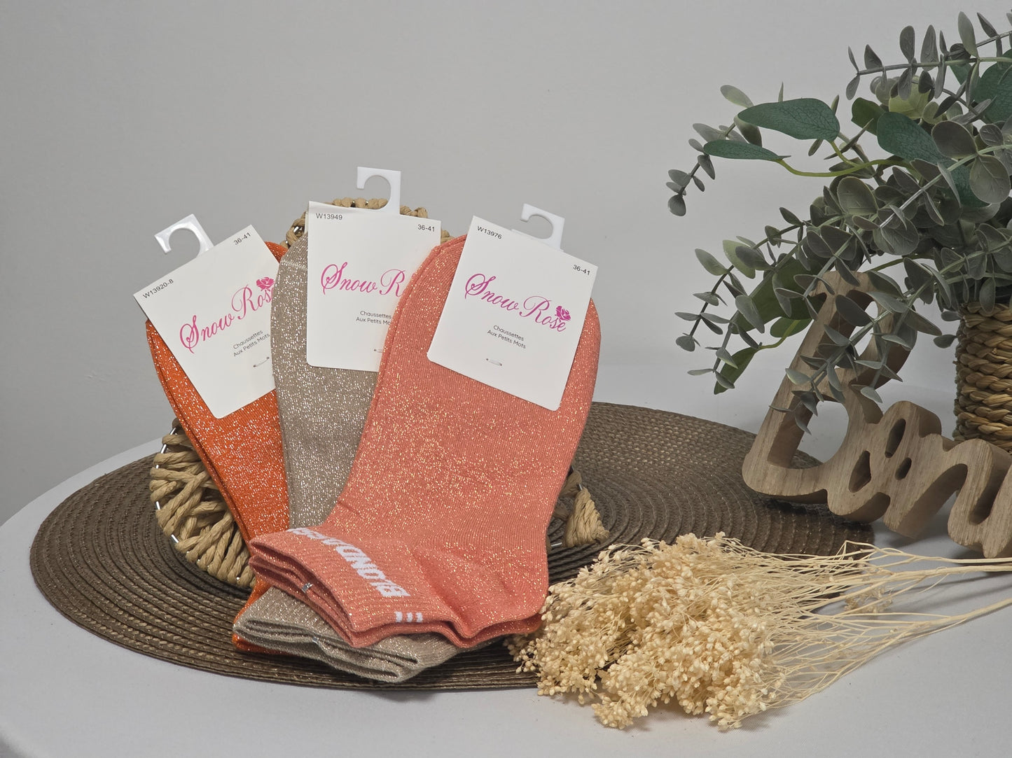 Blondasse Glittery Socks Trio Set