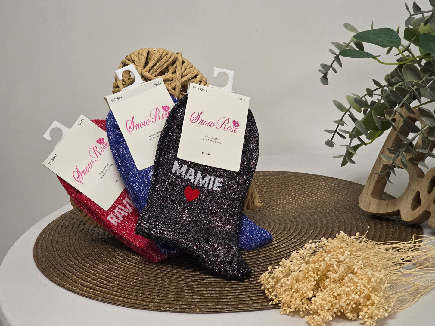 Granny Love Glitter Socks Trio Set