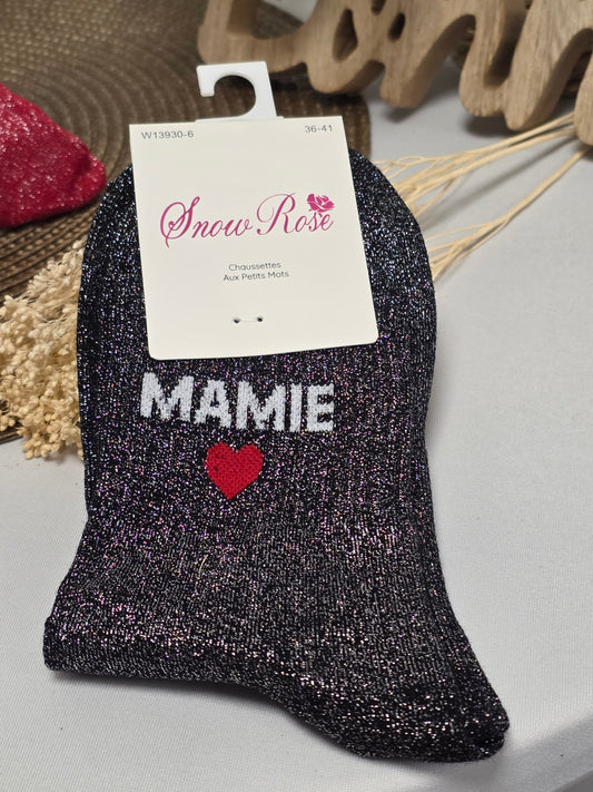 Coffret Trio Chaussettes Pailletées Mamie Amour