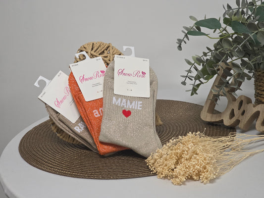 Coffret Trio Chaussettes Pailletées Mamie Amour