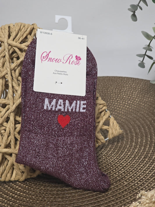 Coffret Trio Chaussettes Pailletées Mamie Amour