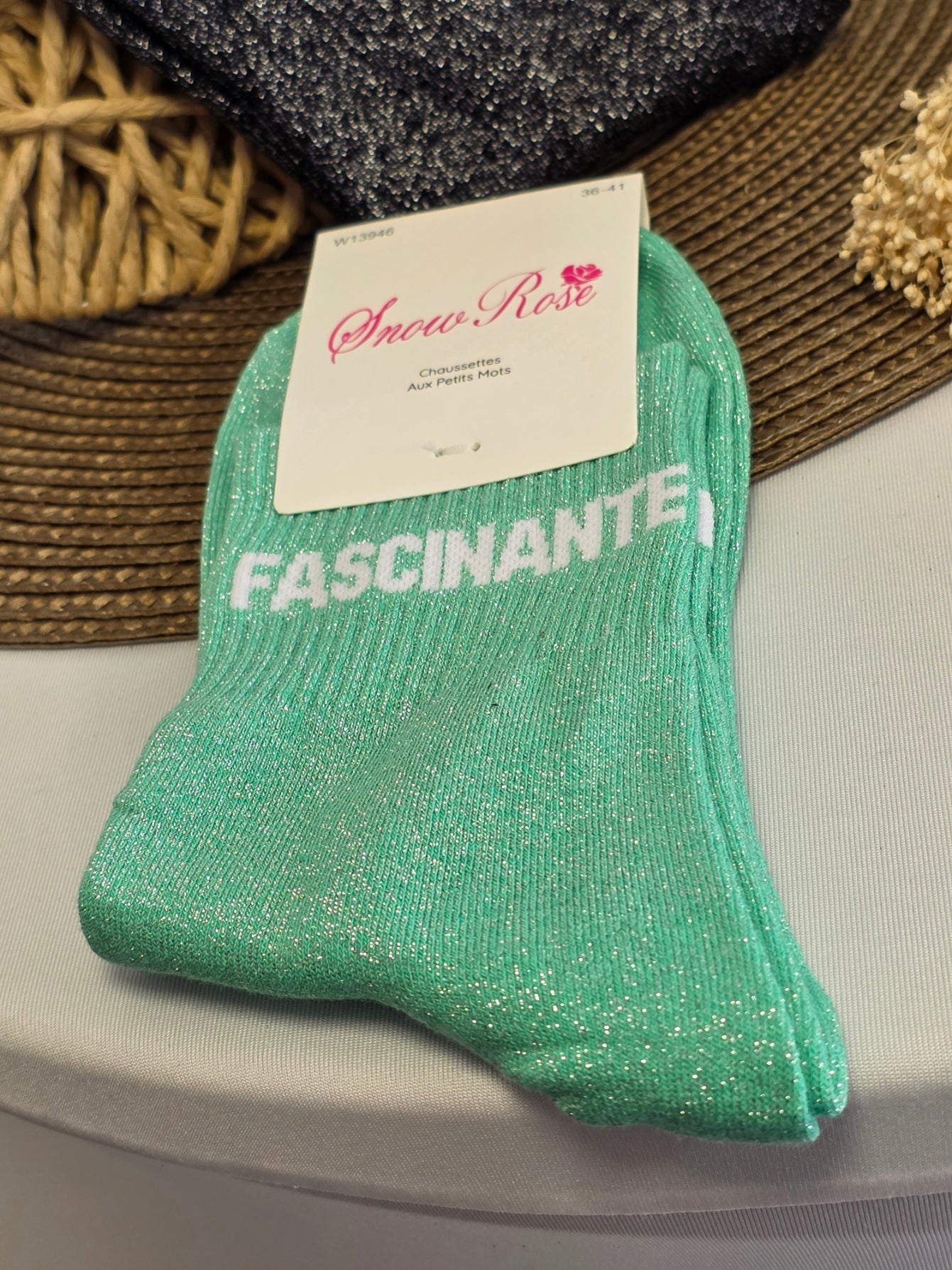 Fascinating Granny Glitter Socks Trio Set