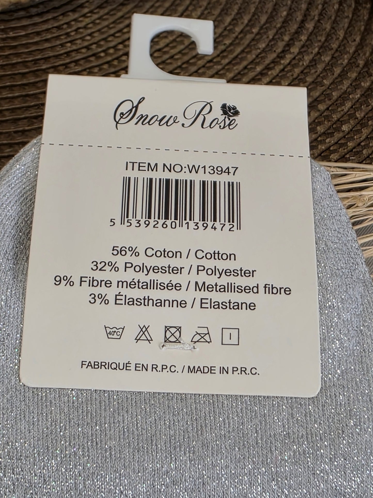 RAVISSANTE - Chaussette à Paillette Gris Clair