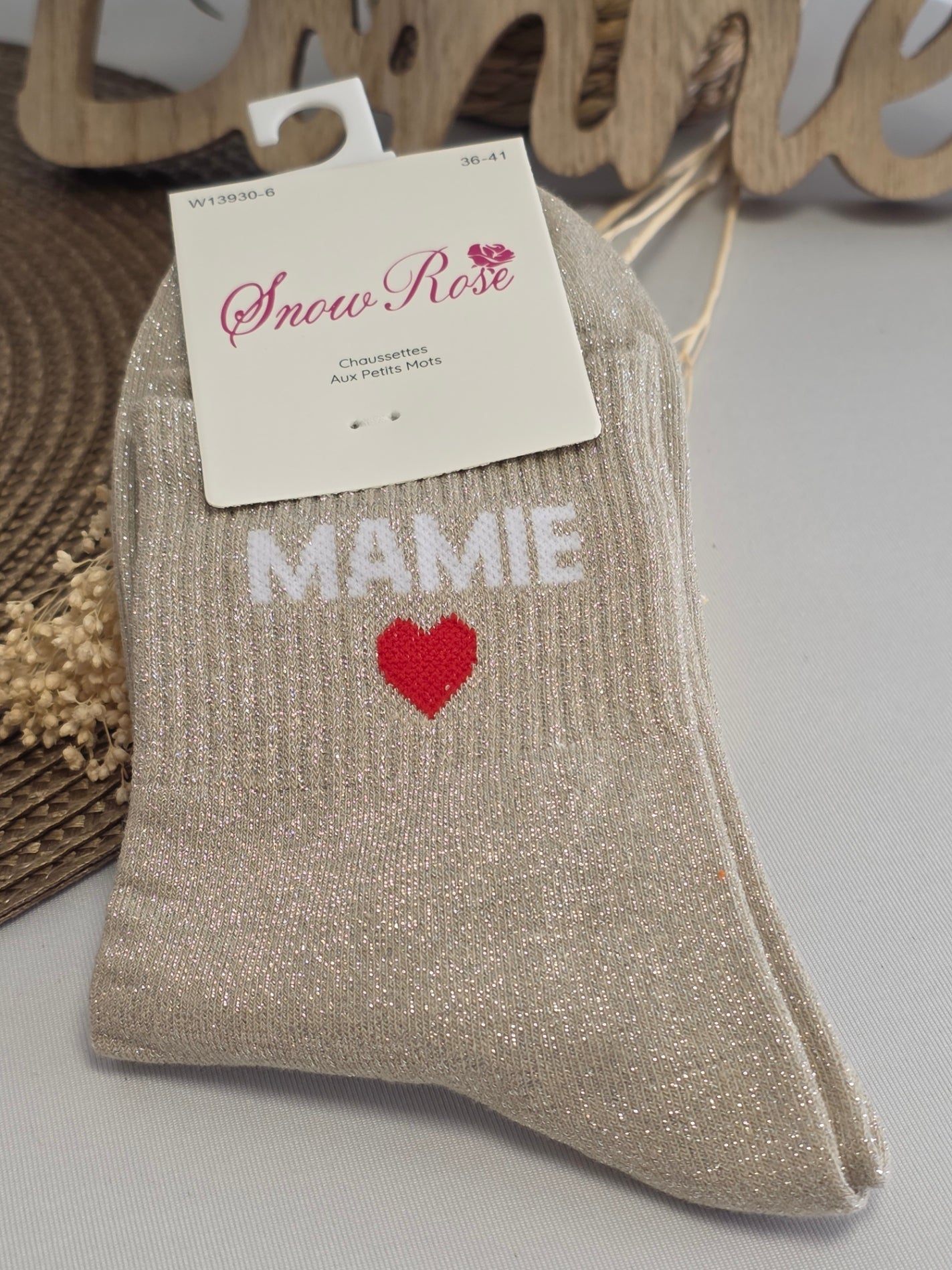 Coffret Trio Chaussettes Pailletées Mamie Brillante