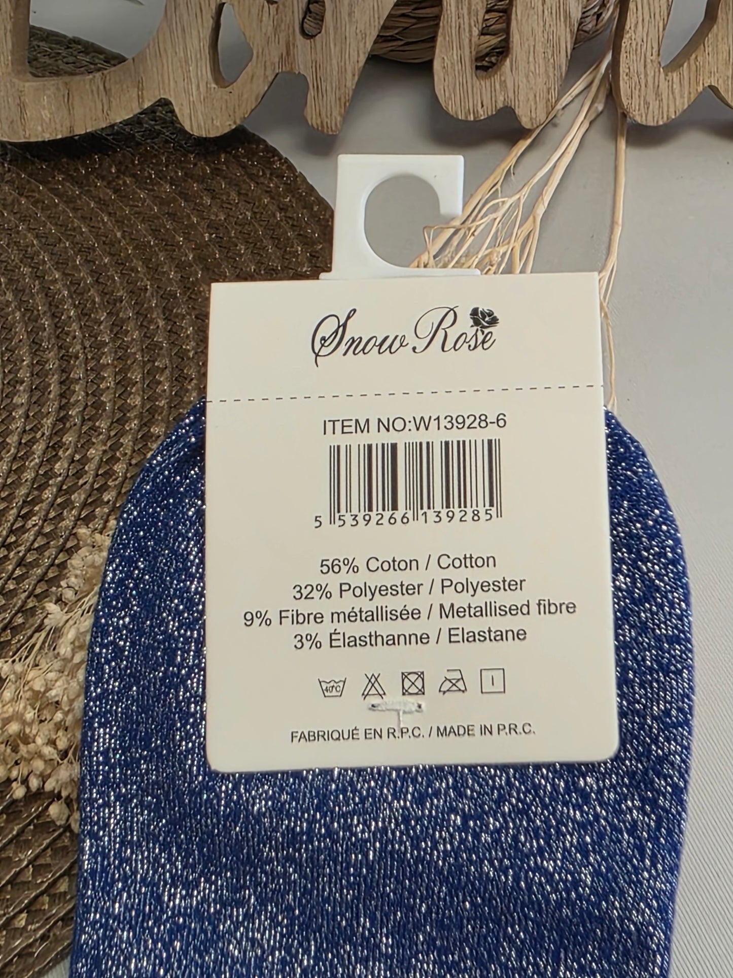 BRILLANTE - Chaussette à Paillette Bleu