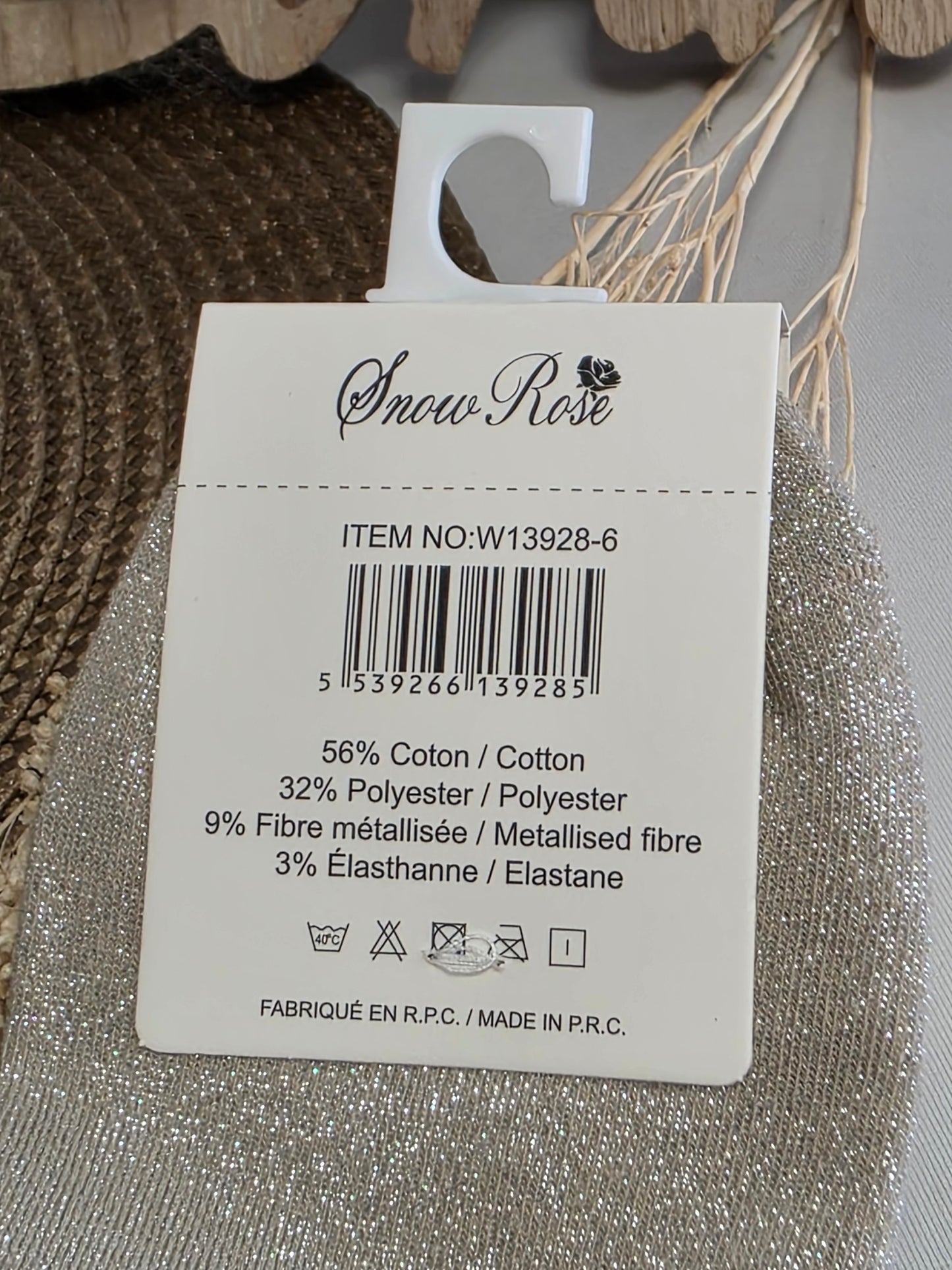 BRILLANTE - Chaussette à Paillette Beige