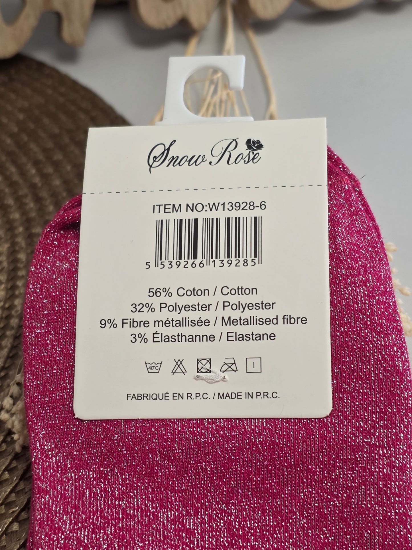 BRILLANTE - Chaussette à Paillette Fuchsia