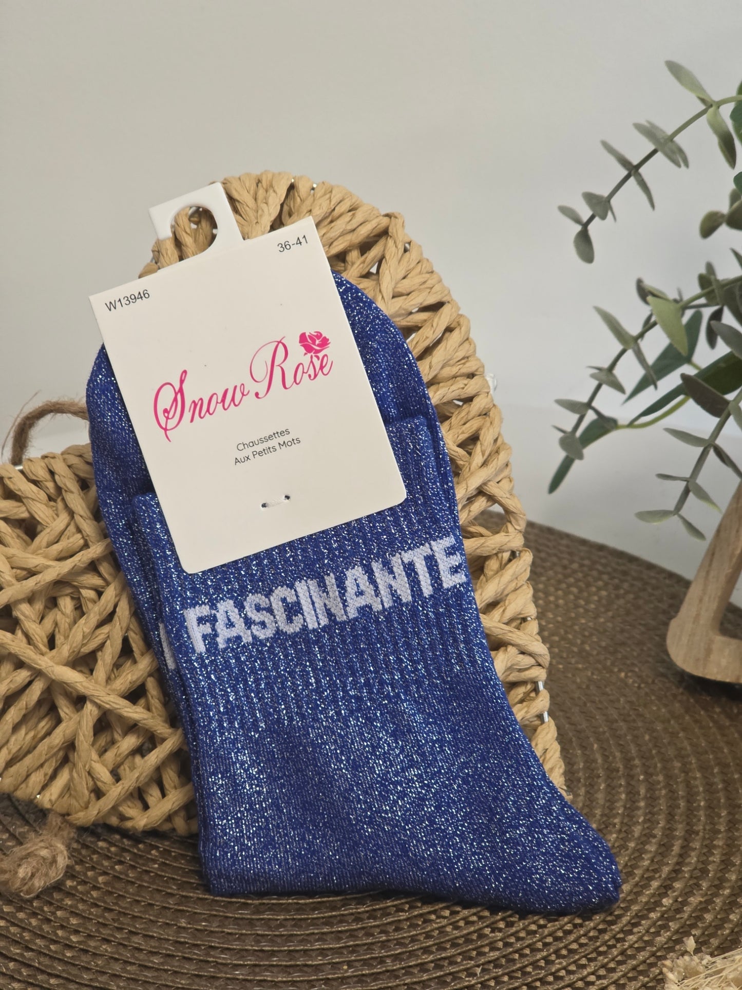 FASCINANTE - Chaussette à Paillette Bleu