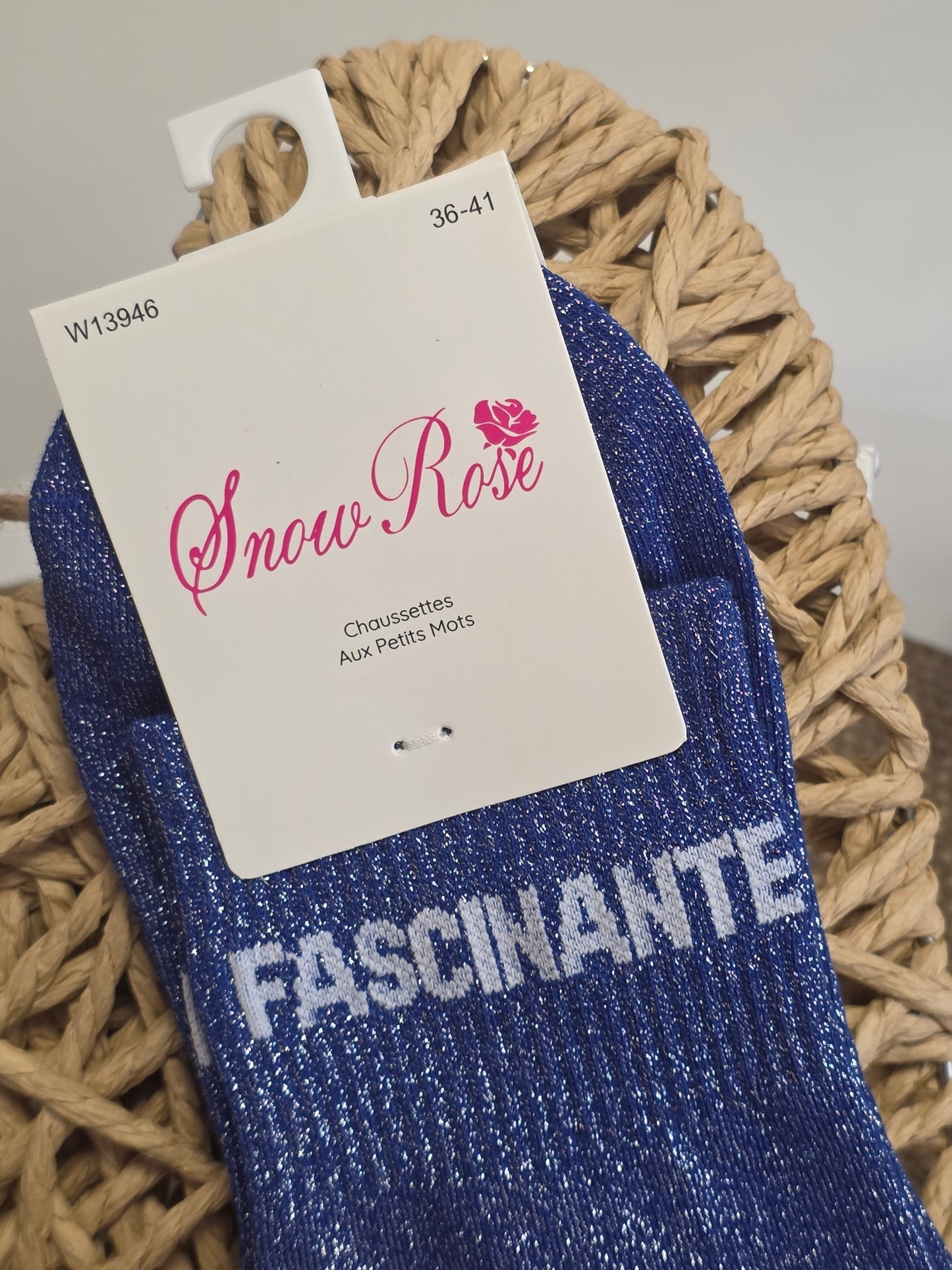 FASCINANTE - Chaussette à Paillette Bleu