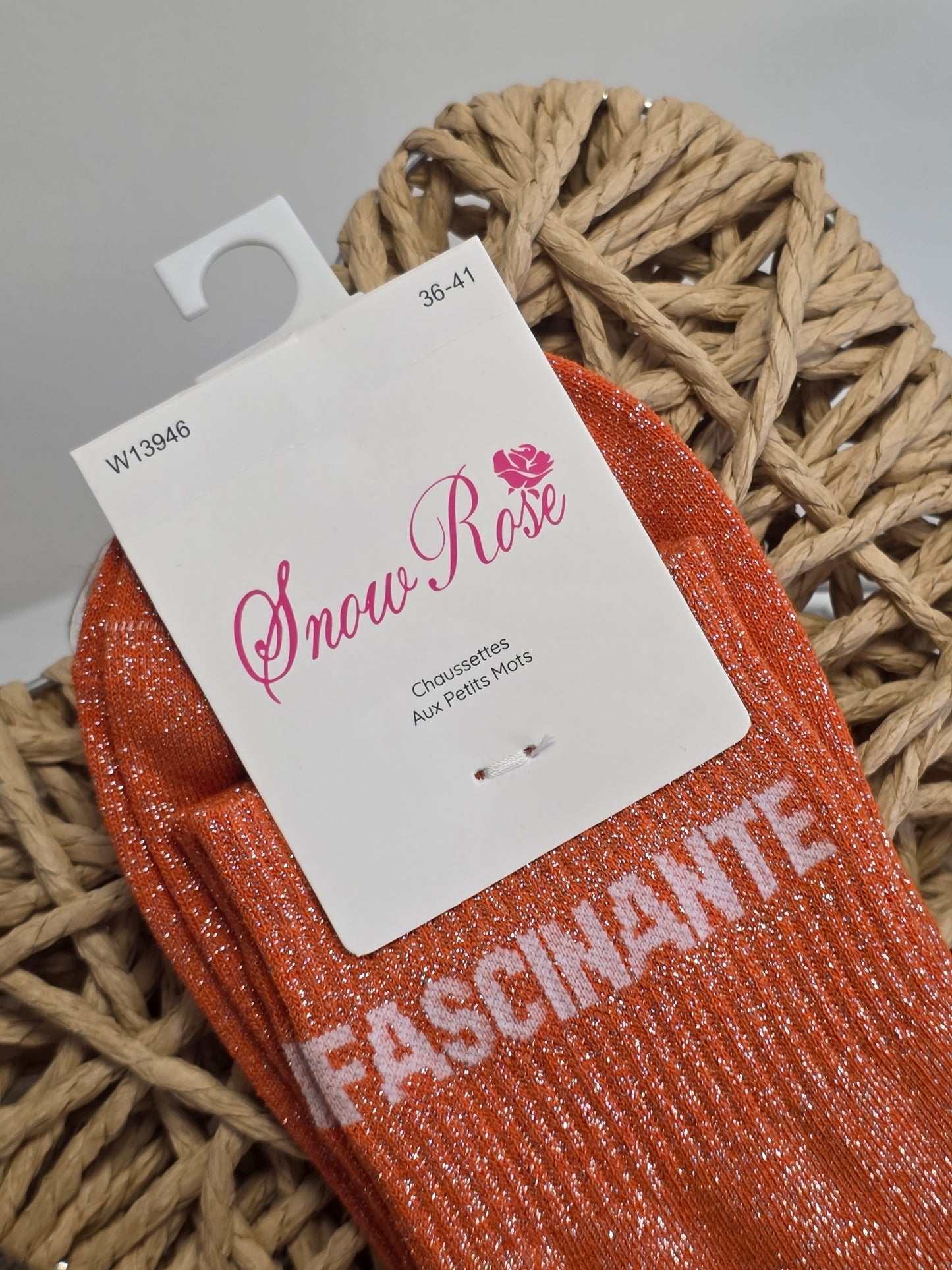 FASCINANTE - Chaussette à Paillette Orange