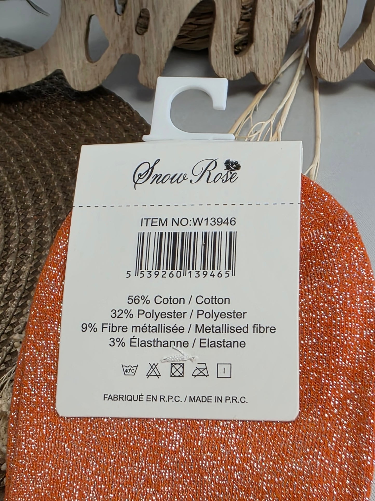 FASCINANTE - Chaussette à Paillette Orange