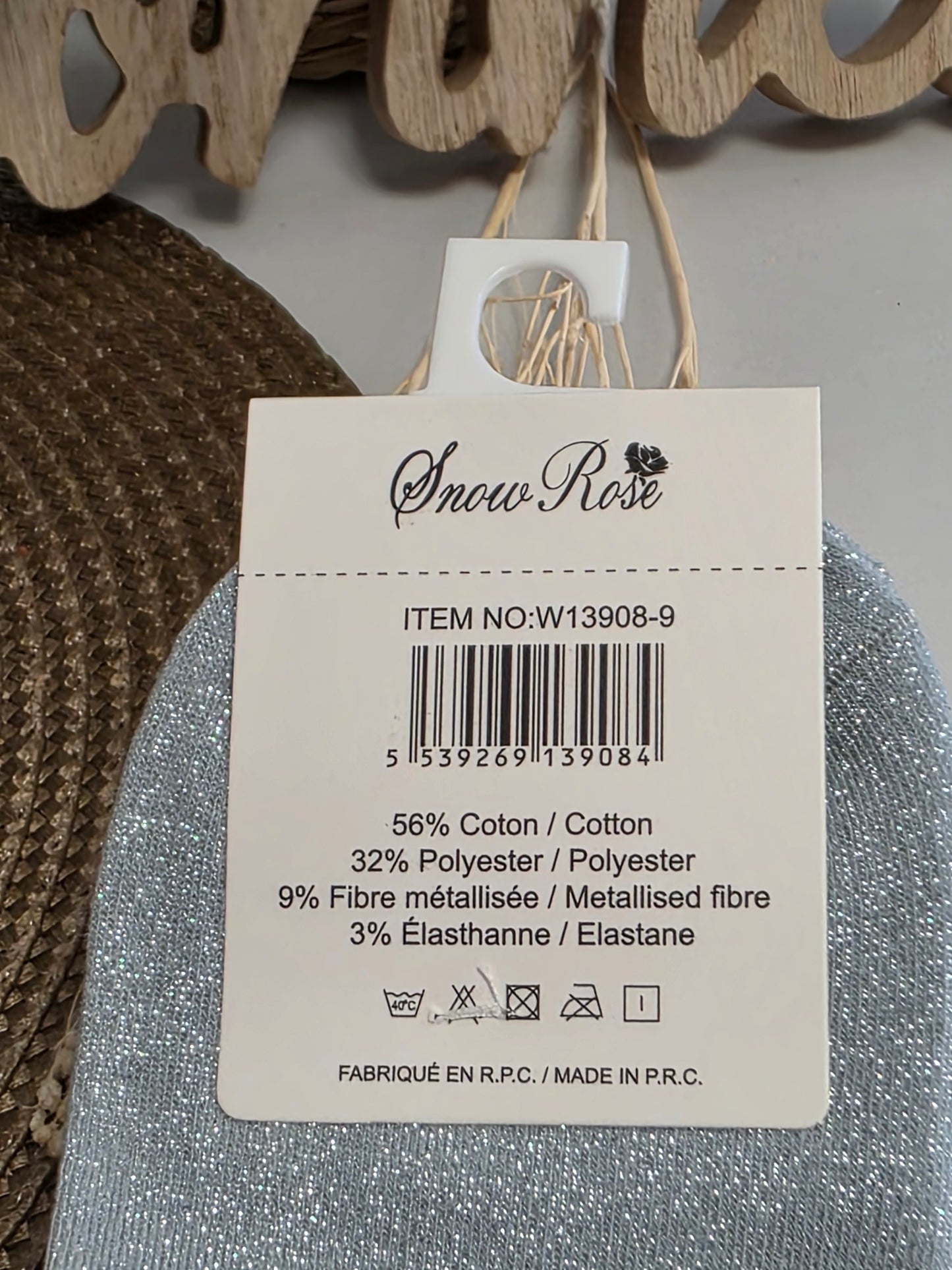 CONNASSE - Chaussette à Paillette Gris Bleuté