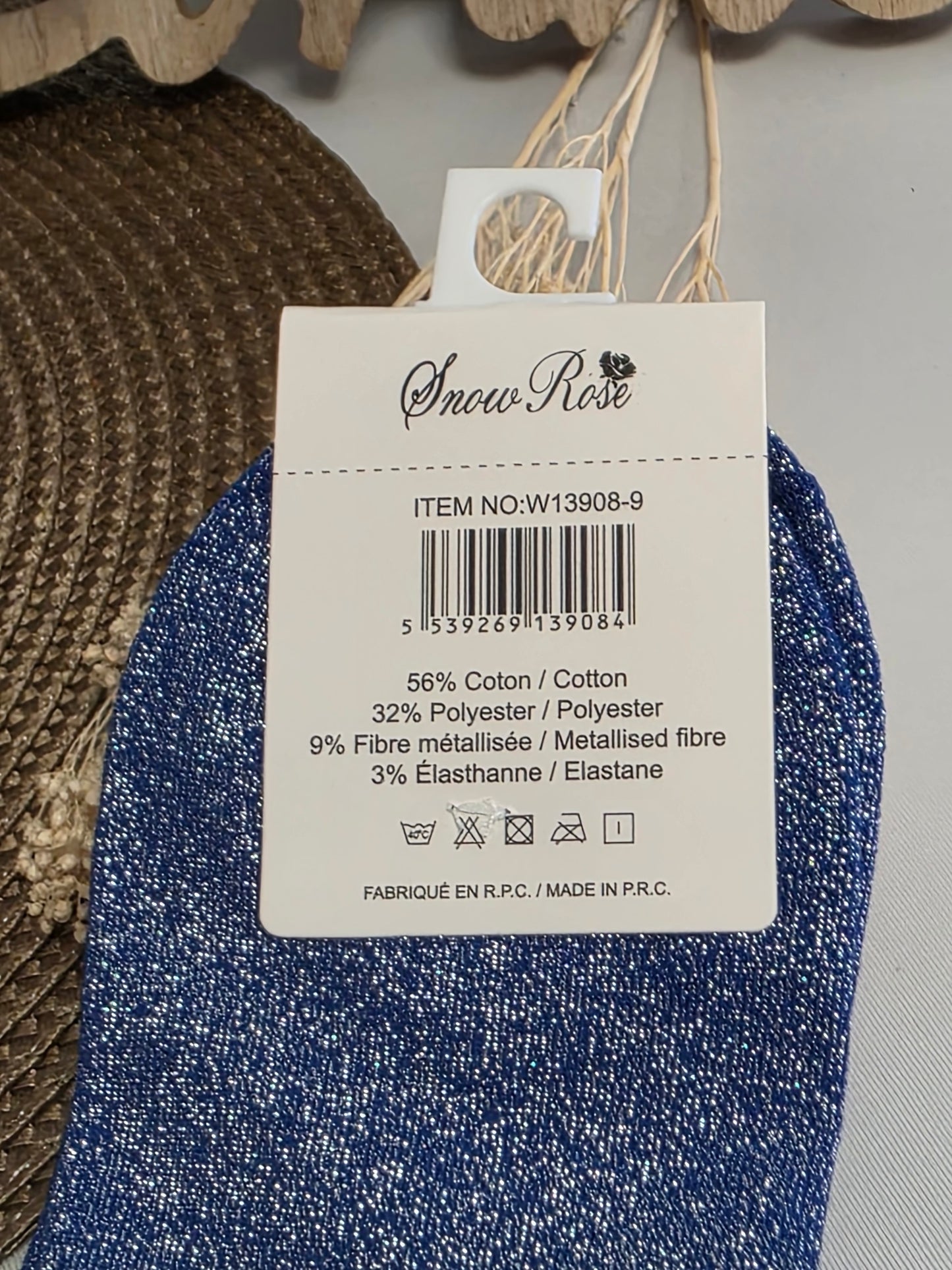 CONNASSE - Chaussette à Paillette Bleu