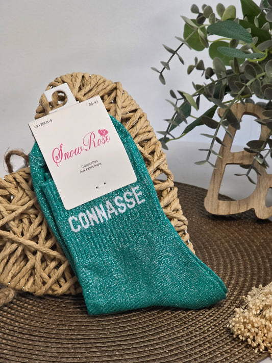 CONNASSE - Chaussette à Paillette Vert