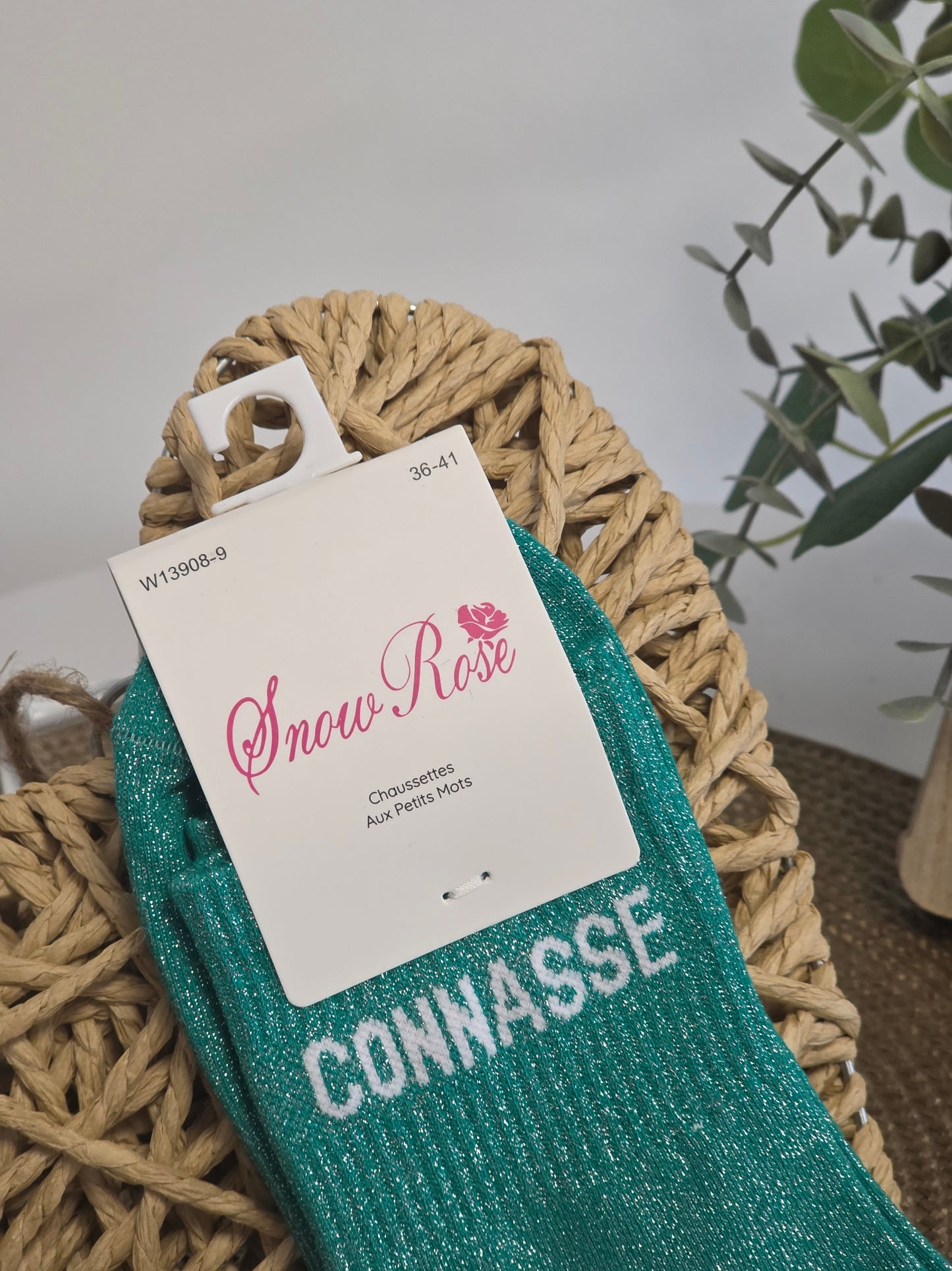 CONNASSE - Chaussette à Paillette Vert