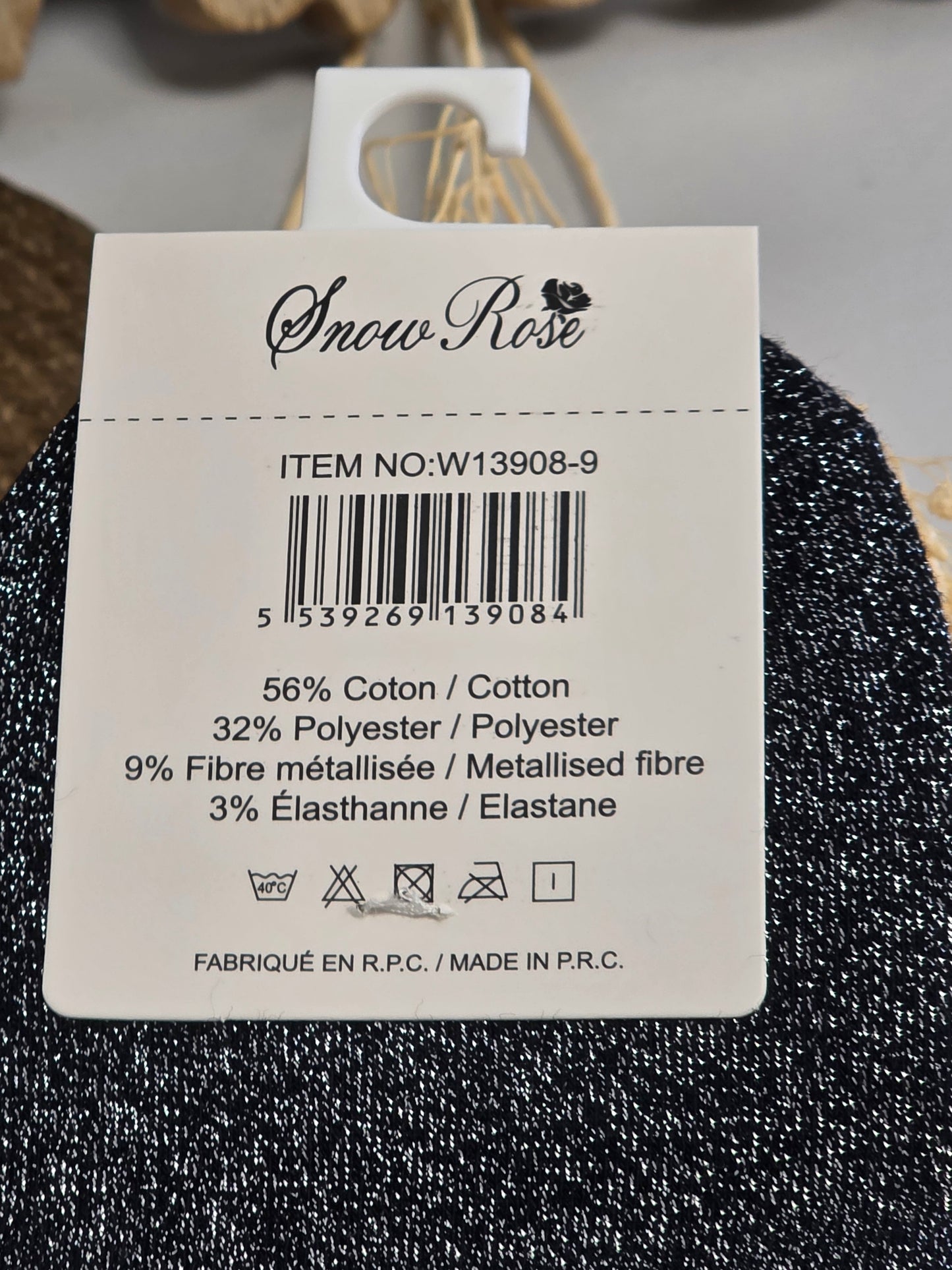 CONNASSE - Chaussette à Paillette Noir