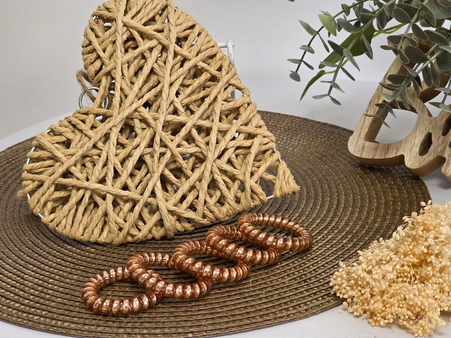 Les Elastiques Spirales - Lots de 5 Elastiques Cuivré