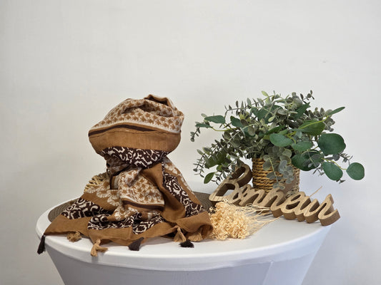 Foulard Femme Automne Hiver Maronné