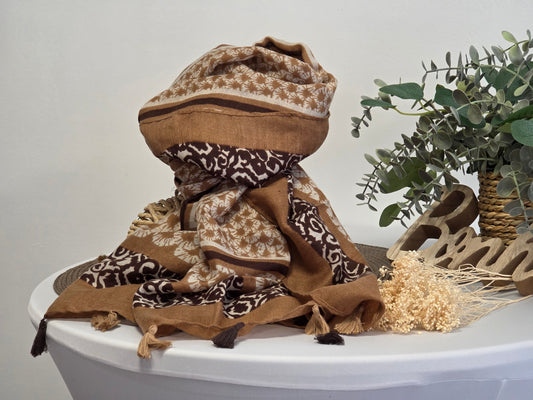 Foulard Femme Automne Hiver Maronné