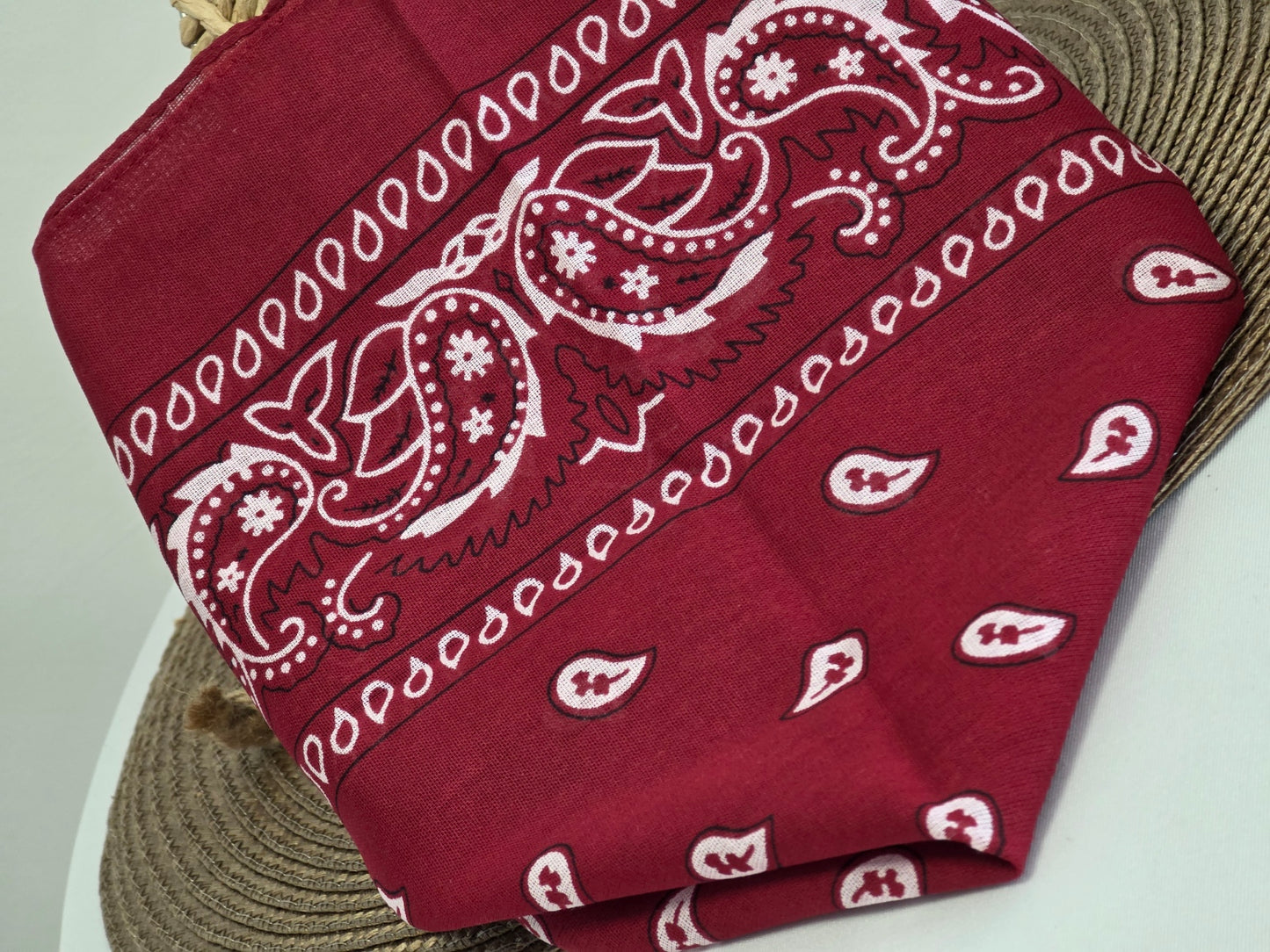 Red Printed Bandana