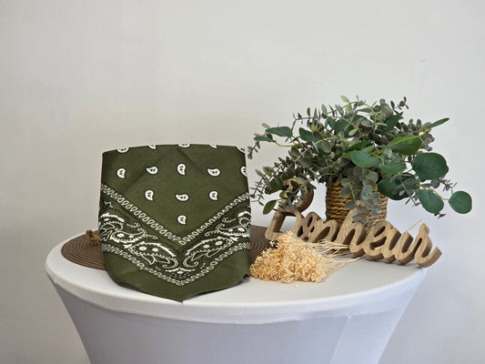 Khaki Printed Bandana