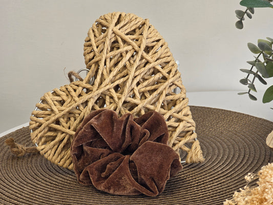 Chouchou Velours Marron