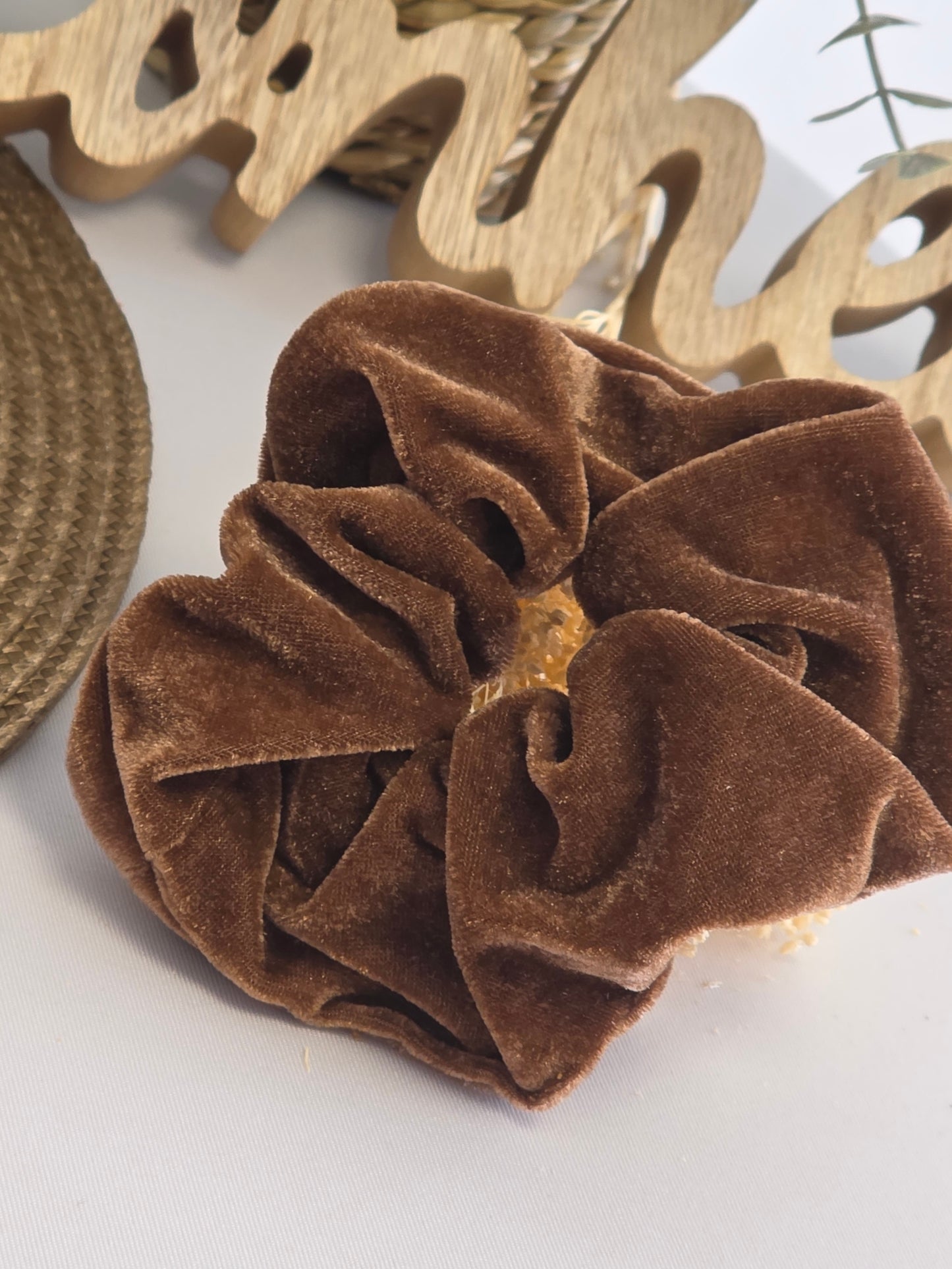 Chouchou Velours Marron